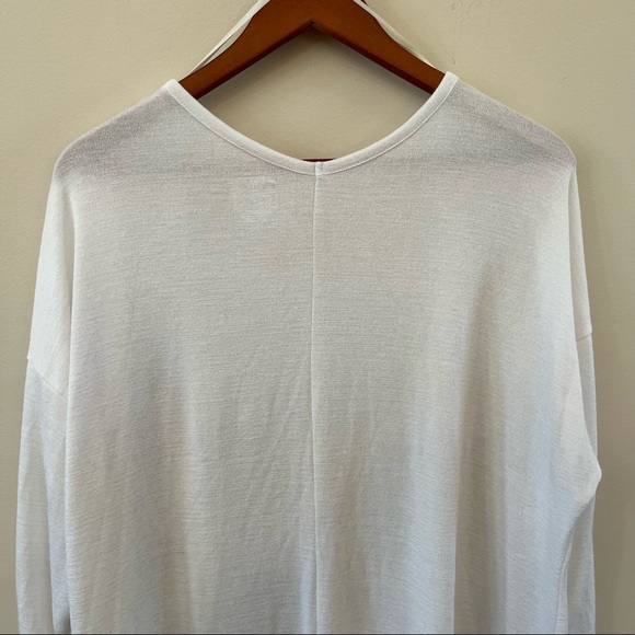 Evri Ruched Sleeve Long Open Front Lightweight Cardigan Coverup Size 1X - Picture 6 of 9